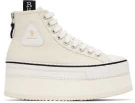 R13 R13 Off-White Courtney Platform High Top Sneakers
