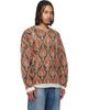 R13 R13 Orange & Black Printed Oversized Sweater - 2
