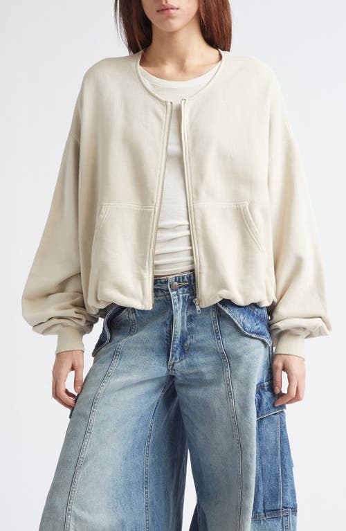 R13 R13 Oversize Balloon Zip Crewneck Sweatshirt