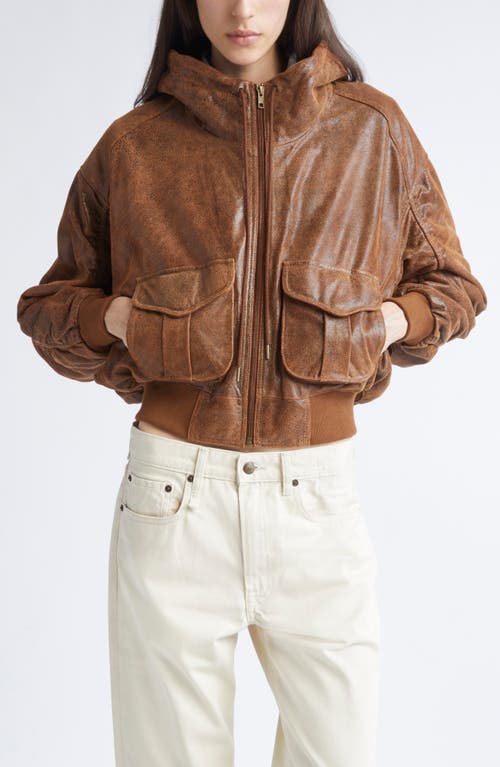 R13 R13 Oversize Leather Bomber Jacket