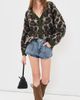 R13 R13 Oversized Cardigan Brown Leopard Mohair - 6