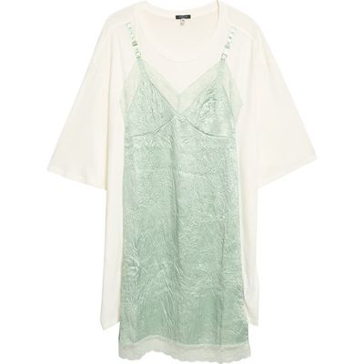 R13 R13 Oversized T-Shirt and Slipdress 2-Piece Set
