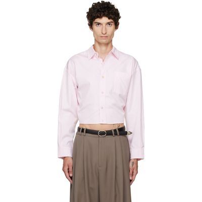 R13 R13 Pink Split Hem Boyfriend Shirt