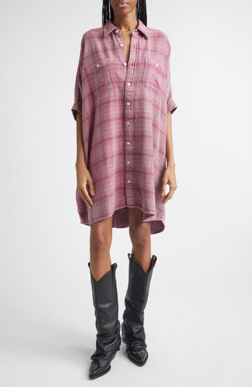 R13 R13 Plaid Oversize Boxy Cotton Flannel Shirtdress (Nordstrom Exclusive)