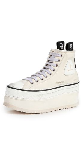 R13 R13 Platform High Top Sneakers Ecru 40