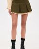 R13 R13 Pleated Mini Skirt Olive Green - 2