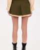 R13 R13 Pleated Mini Skirt Olive Green - 3