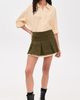 R13 R13 Pleated Mini Skirt Olive Green - 5