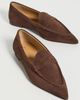 R13 R13 Pointed Toe Suede Loafers Brown Suede - 5