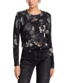 R13 R13 Printed Baby Crewneck Cashmere Sweater