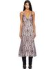 R13 R13 Purple Grunge Slip Midi Dress - 1