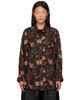 R13 R13 Red & Black Drop Neck Shirt - 1