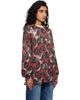 R13 R13 Red & Black Printed Oversized Sweater - 2