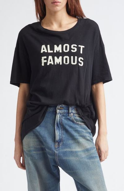 R13 R13 Relaxed Almost Famous Cotton & Cashmere Graphic T-Shirt