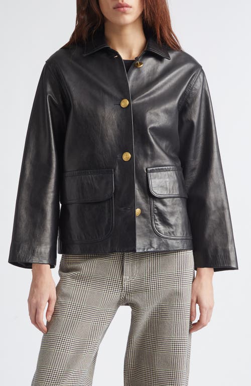 R13 R13 Relaxed Crop Leather Jacket
