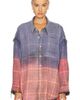 R13 R13 Reversible Shredded Seam Drop Neck Shirt - 1