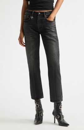 R13 R13 Romeo Distressed Straight Leg Jeans