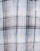 R13 R13 Shredded Seam Button Down Shirt Blue Bleached Plaid - 6