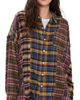 R13 R13 Spliced Drop Neck Button Down Shirt Blue Multi Plaid - 1