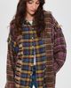 R13 R13 Spliced Drop Neck Button Down Shirt Blue Multi Plaid - 2