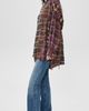 R13 R13 Spliced Drop Neck Button Down Shirt Blue Multi Plaid - 4