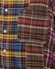 R13 R13 Spliced Drop Neck Button Down Shirt Blue Multi Plaid - 6