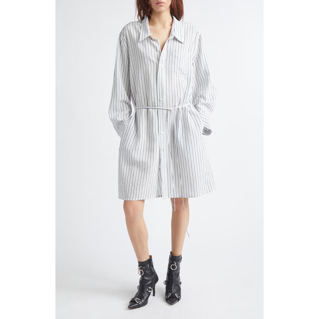 R13 R13 Stripe Drop Neck Shirtdress