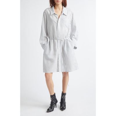 R13 R13 Stripe Drop Neck Shirtdress