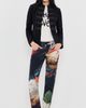 R13 R13 Tailored Boy Straight Trousers Multicolor On Black Butterfly - 5