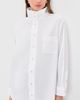 R13 R13 Tall Collar Boyfriend Button Up Shirt White - 2