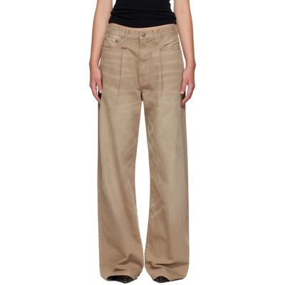 R13 R13 Tan Damon Pleated Jeans
