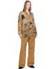 R13 R13 Tan Wide Leg Utility Trousers - 4