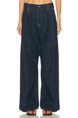 R13 R13 Triple Pleat Wide Leg