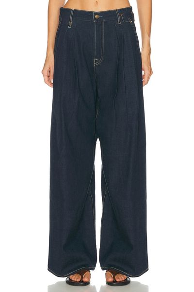 R13 R13 Triple Pleat Wide Leg
