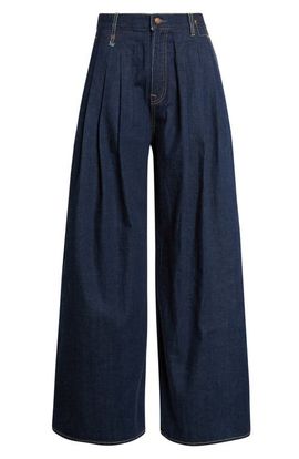 R13 R13 Triple Pleated Wide Leg Jeans
