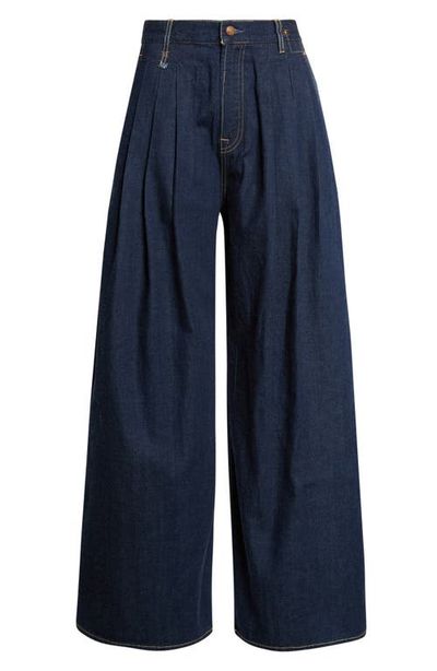 R13 R13 Triple Pleated Wide Leg Jeans