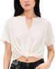 R13 R13 Twisted Front Tee Ecru - 1