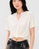 R13 R13 Twisted Front Tee Ecru - 2