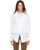 R13 R13 White Tall Collar Boyfriend Button Up Shirt - 1