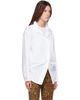 R13 R13 White Tall Collar Boyfriend Button Up Shirt - 2
