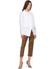 R13 R13 White Tall Collar Boyfriend Button Up Shirt - 4