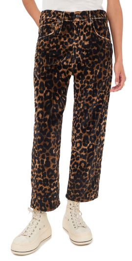 R13 R13 X Boyfriend Jeans Brown Leopard