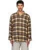 R13 R13 Yellow Shredded Seam Drop Neck Shirt - 1