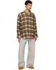 R13 R13 Yellow Shredded Seam Drop Neck Shirt - 4