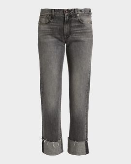 R13 Romeo Cuffed-Hem Straight-Leg Jeans