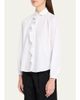 R13 Shrunken Ruffle-Trim Cotton Poplin Shirt - 4
