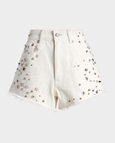 R13 Studded Boyfriend Shorts