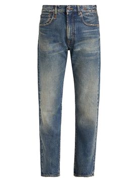 R13 Women's BF Cotton High-Rise Straight-Leg Crop Jeans