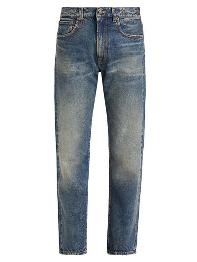 R13 Women's BF Cotton High-Rise Straight-Leg Crop Jeans