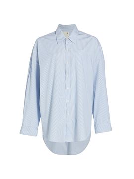 R13 Women's Drop Neck Oxford Shirt